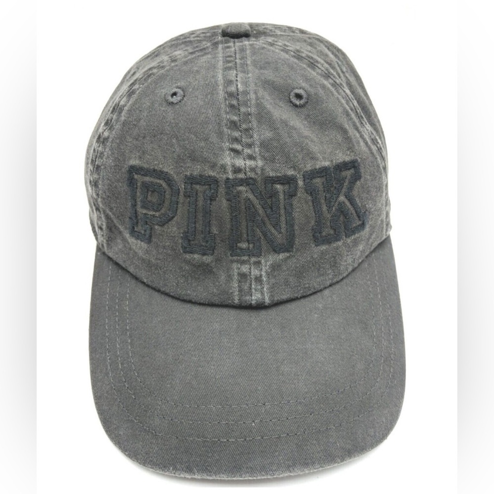 PINK brand gray adjustable hat / cap - 100% cotton